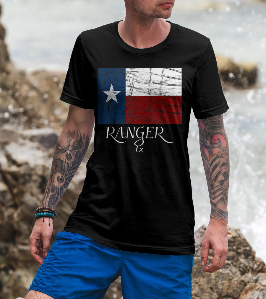 Ranger TX Texas Flag State City T-Shirt