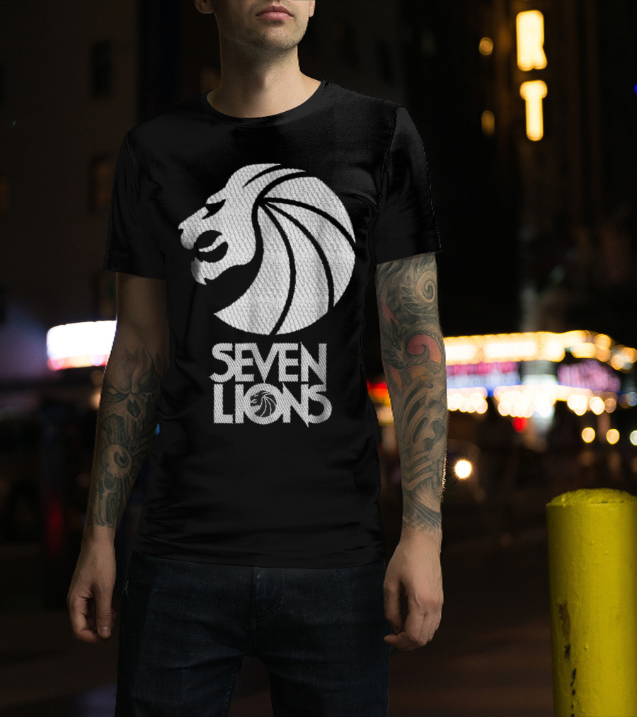 Seven Lions Iconic Logo Lion Head T-Shirt