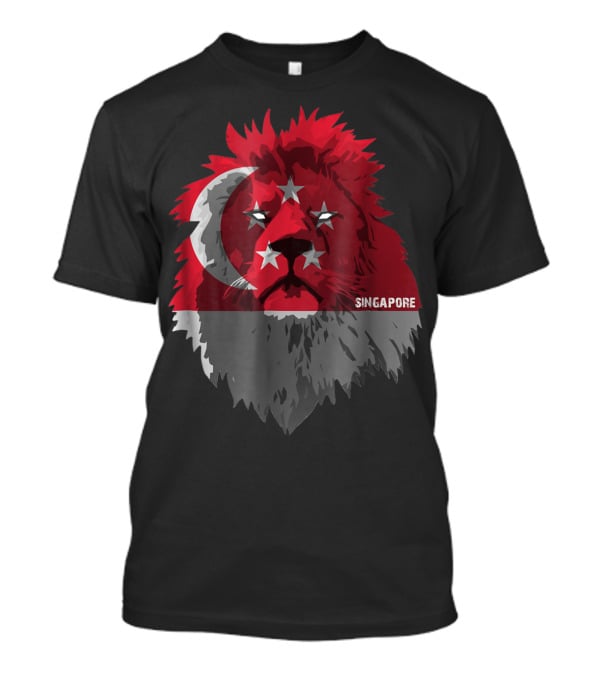 Singapore National Pride Lion Flag Soccer Team T-Shirt