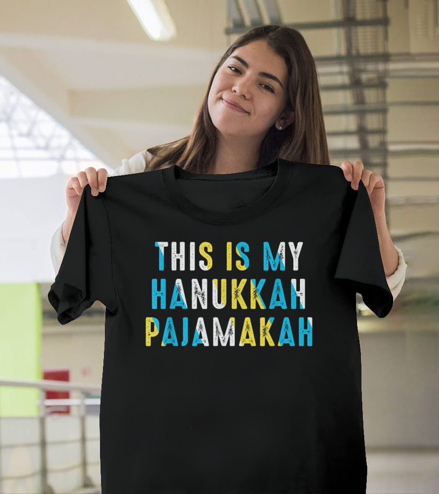 This Is My Hanukkah Pajamakah Funny Chanukah T-Shirt