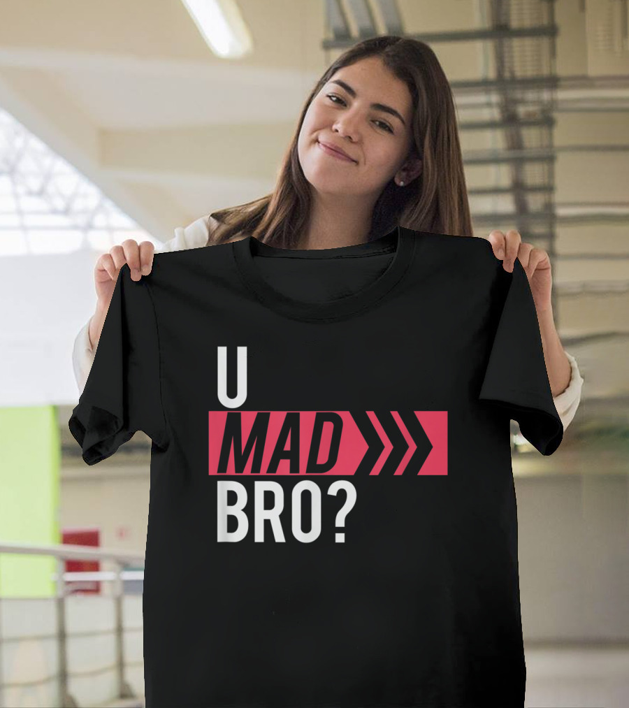 U Mad Bro Bold Red Arrows T-Shirt