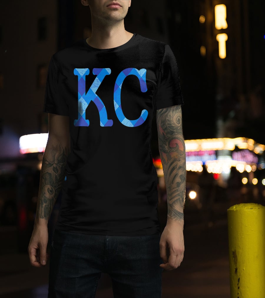 Vintage Royal Blue KC Kansas City Fan Gear T-Shirt