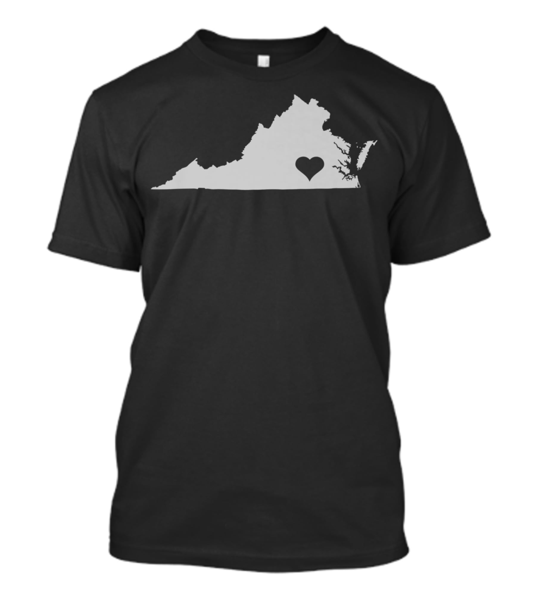 Virginia Love State Map Heart Home T-Shirt