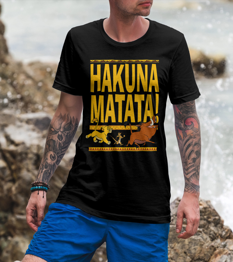 Hakuna Matata Lion King Simba Timon Pumbaa Disney Classic T-Shirt