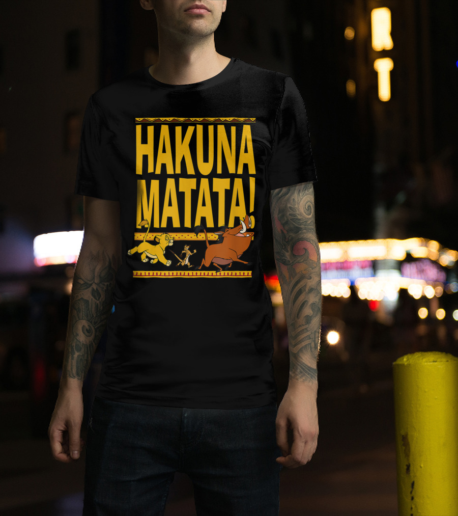 Hakuna Matata Lion King Simba Timon Pumbaa Disney Classic T-Shirt