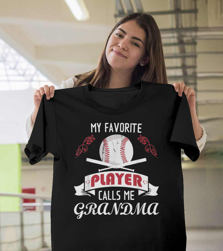 My Favorite Player Baseball Grandma T-Shirt