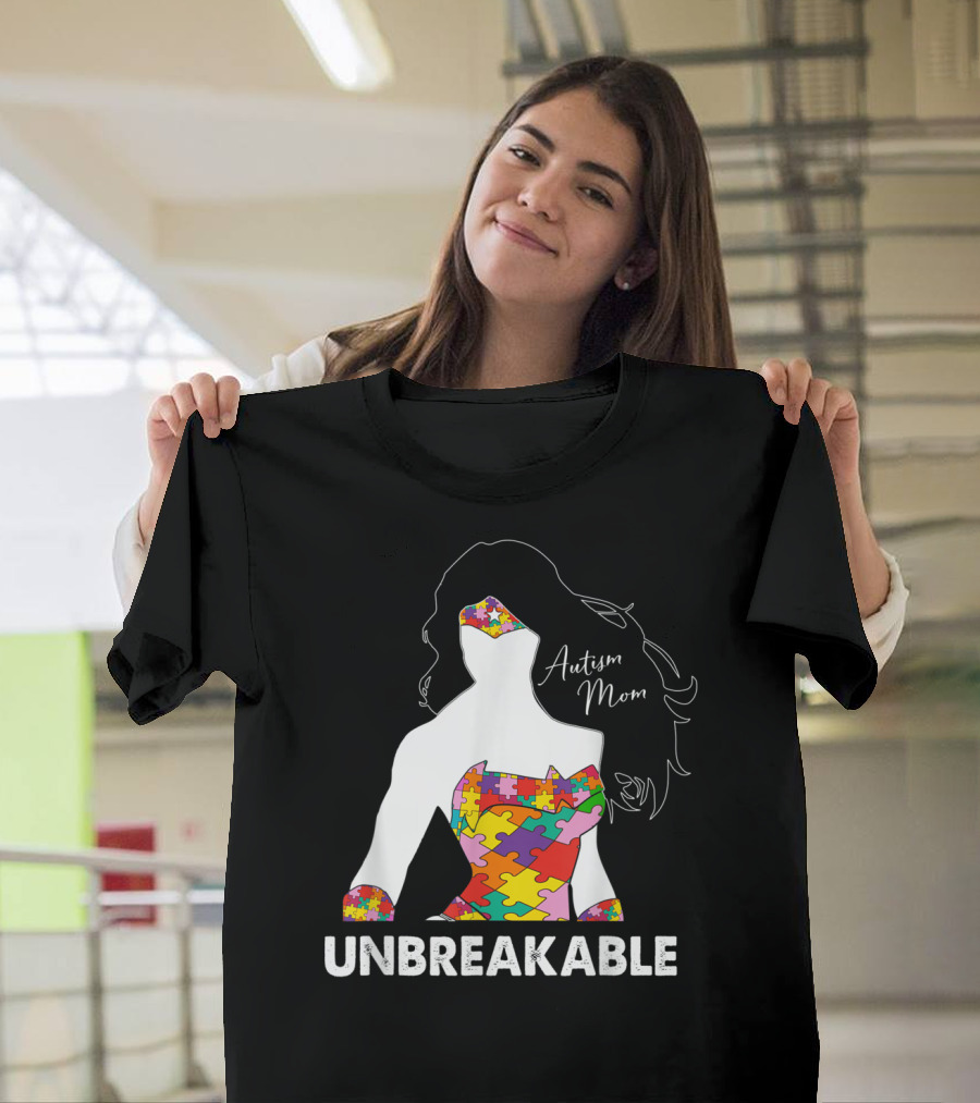 Autism Mom Unbreakable Puzzle Piece Mother's Day T-Shirt