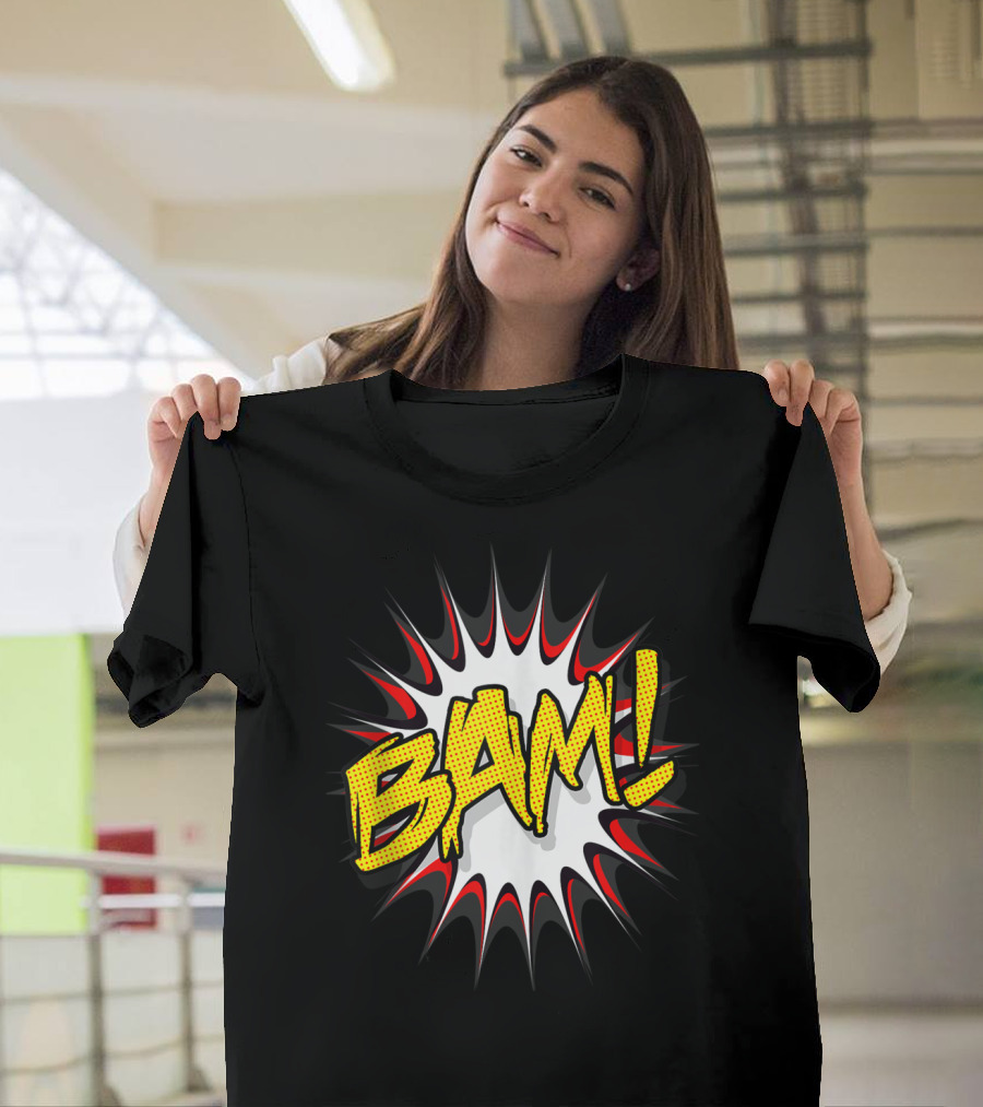 Super Hero Classic Bam Comic Book Action Bubble Explosion T-Shirt