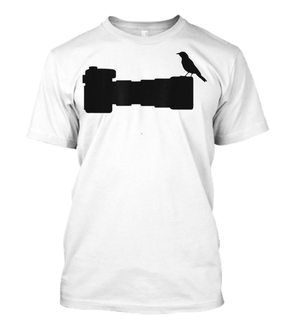 Bird On Camera Lens For Bird Photographer Enthusiast T-Shirt