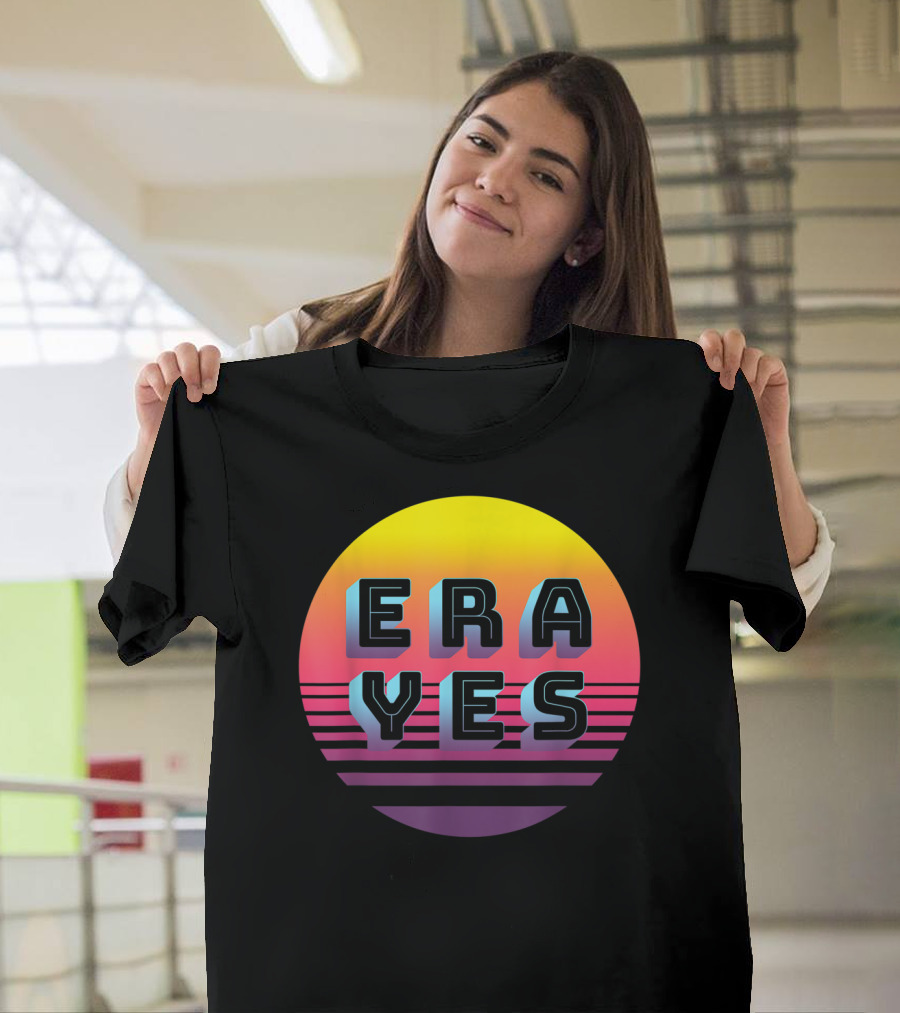 ERA Yes Feminist Equal Rights Amendment Sunset Retro T-Shirt