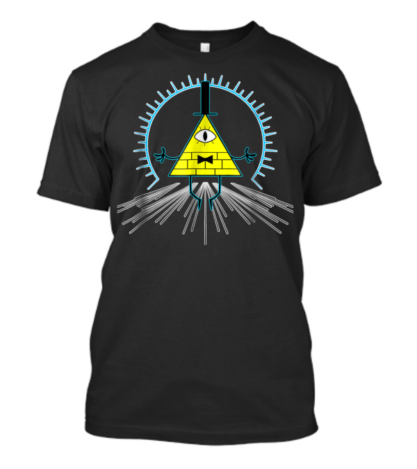 Glowing Bill Cipher Radiates Gravity Falls Mystery T-Shirt