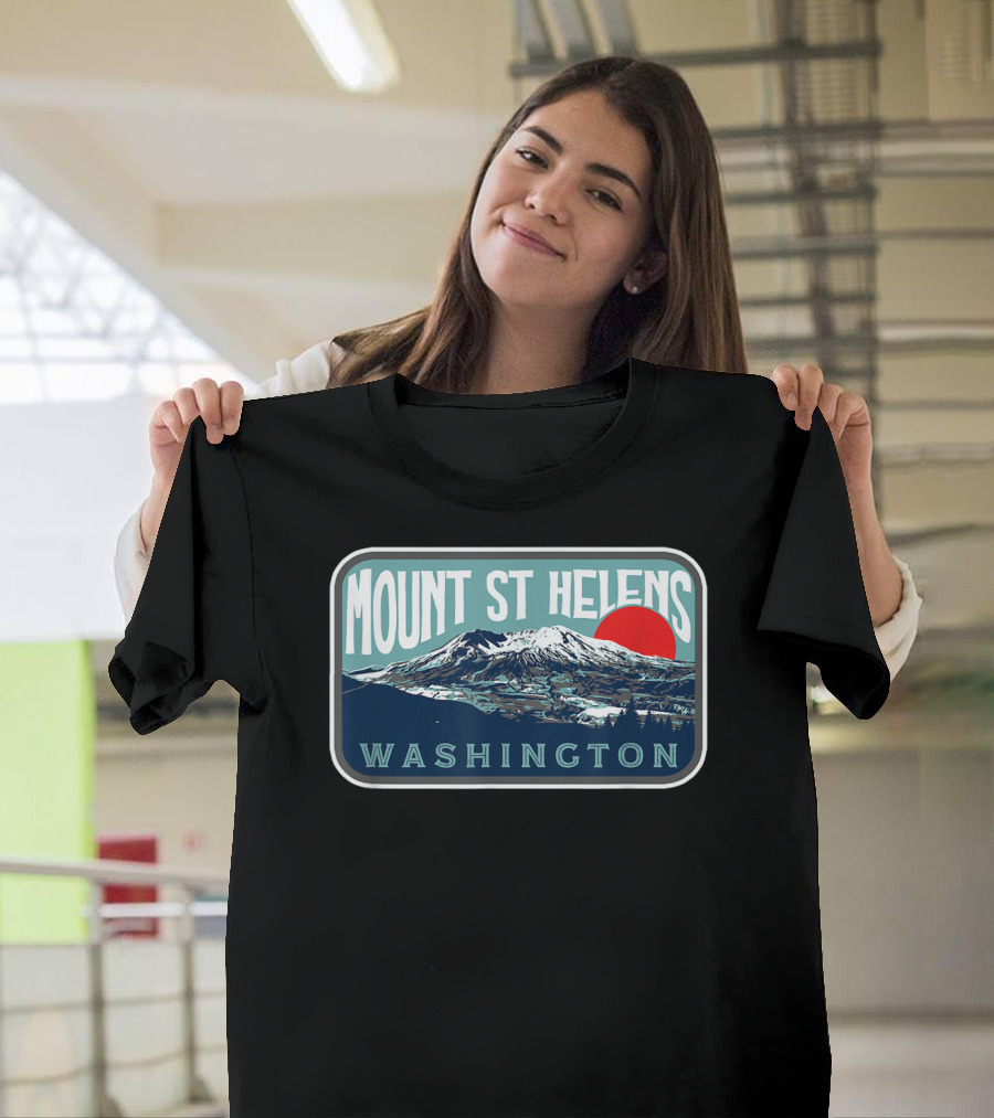 Mount St Helens Washington Vintage Scenic T-Shirt