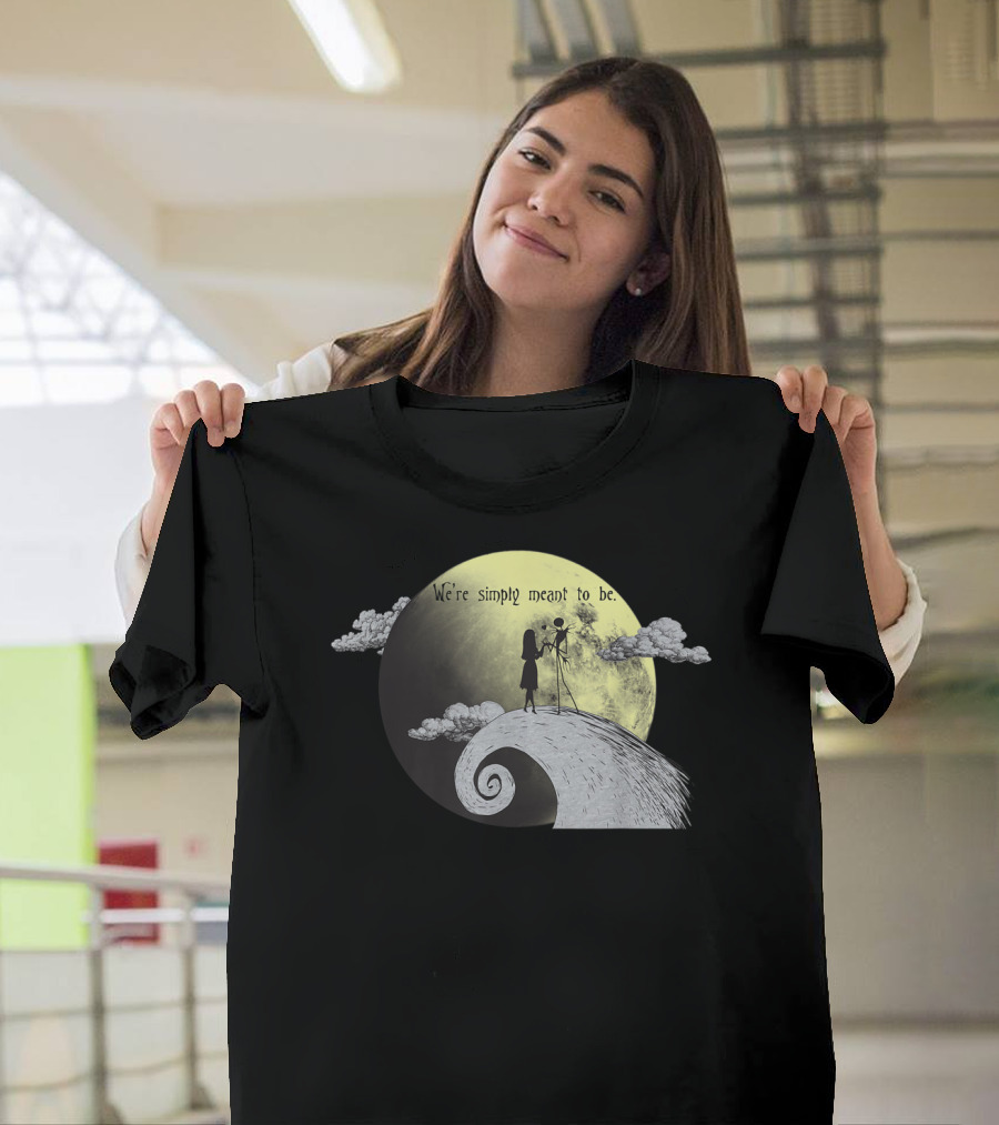 Disney Nightmare Before Christmas We're Simply Meant to Be Moon Scene T-Shirt
