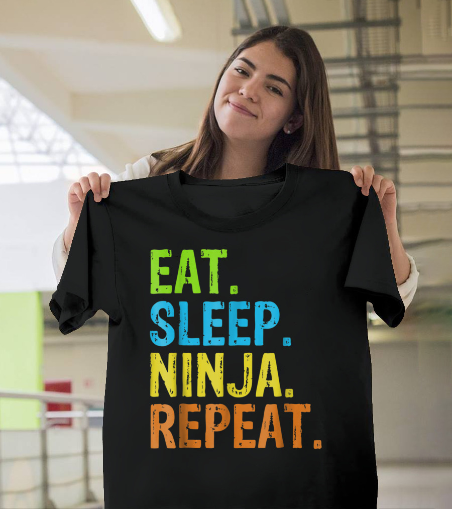 Eat Sleep Ninja Repeat Karate Lifestyle Routine T-Shirt