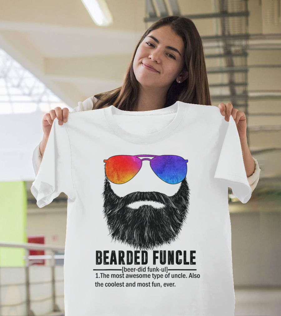 Bearded Funcle Most Awesome Coolest Fun Uncle Ever T-Shirt