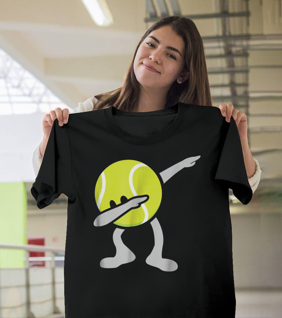 Funny Dabbing Tennis Ball Cartoon T-Shirt