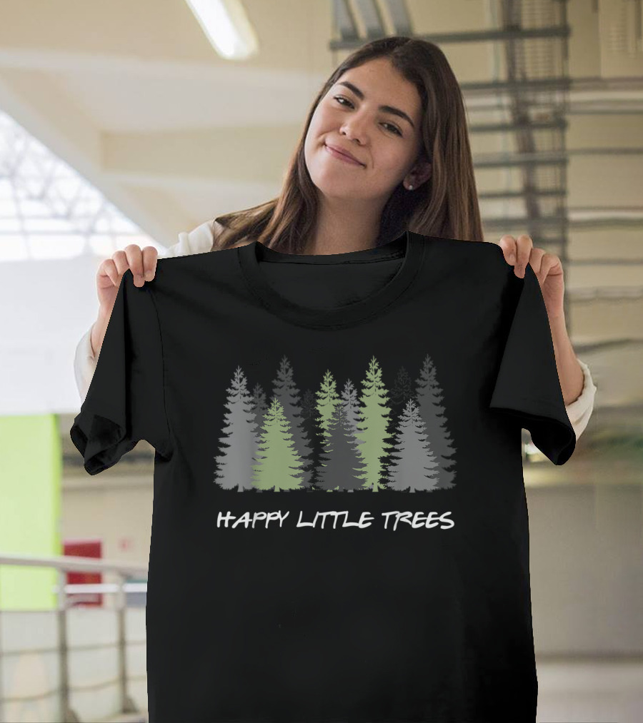 Happy Little Trees Earth Day Bob Style Men Boy T-Shirt