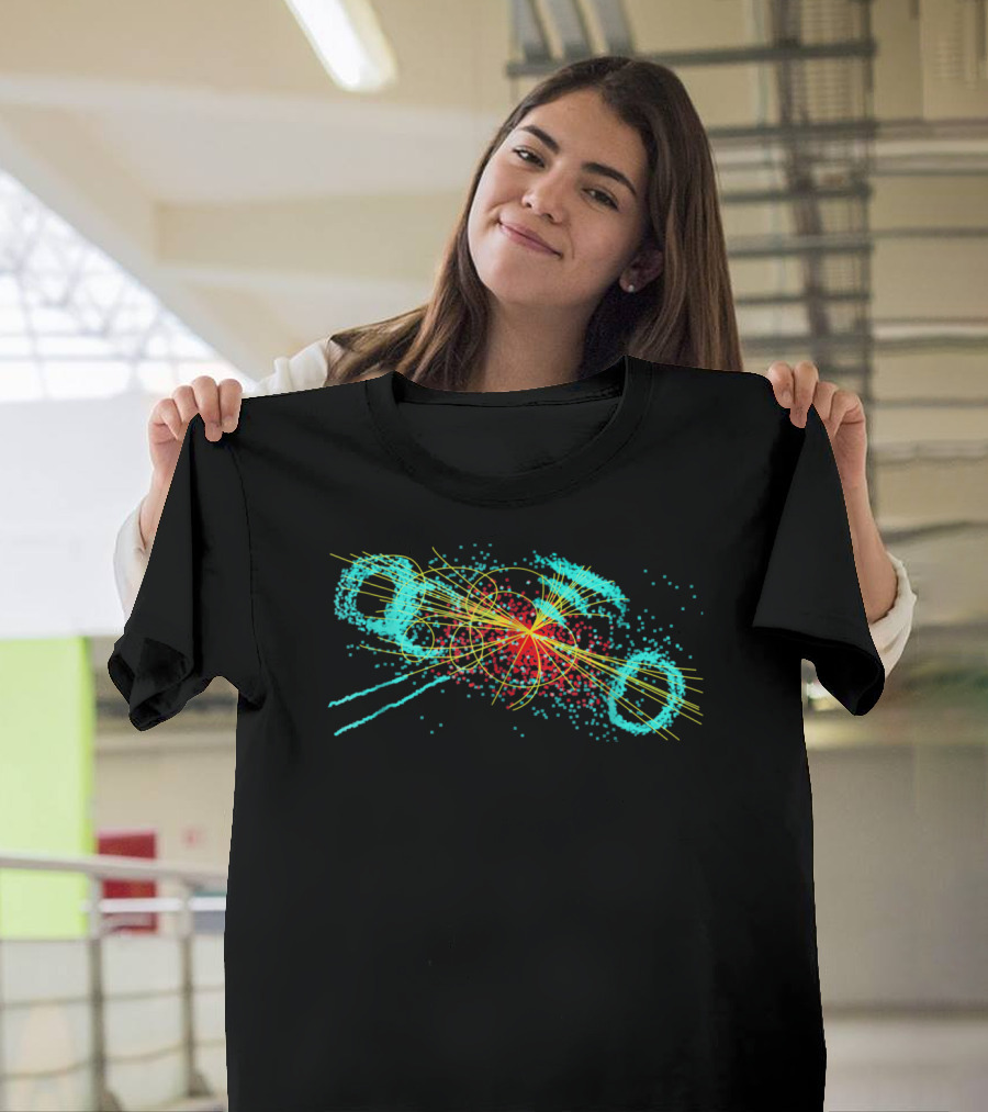 Cool Physics Theory Higgs Boson Particle Collision Visualization T-Shirt
