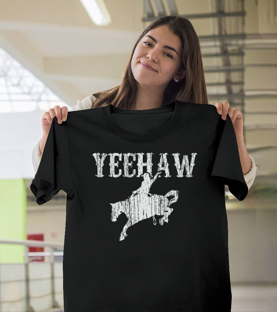 Yeehaw Rodeo Cowboy Western Horse Riding T-Shirt