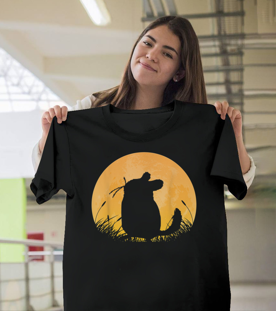 Chinchilla Moonlit Silhouette Easy Halloween T-Shirt