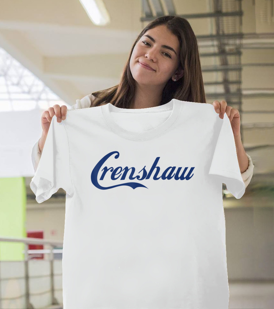 Crenshaw California La Blue Text T-Shirt
