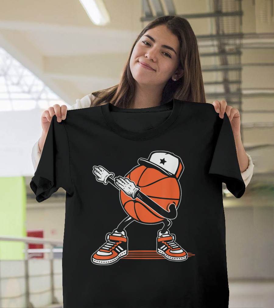 Dabbing Basketball with Hat and Sneakers Funny Dab Present T-Shirt