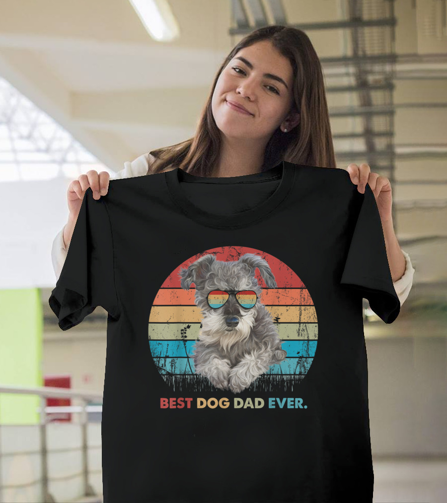 Best Dog Dad Ever Schnauzer T-Shirt