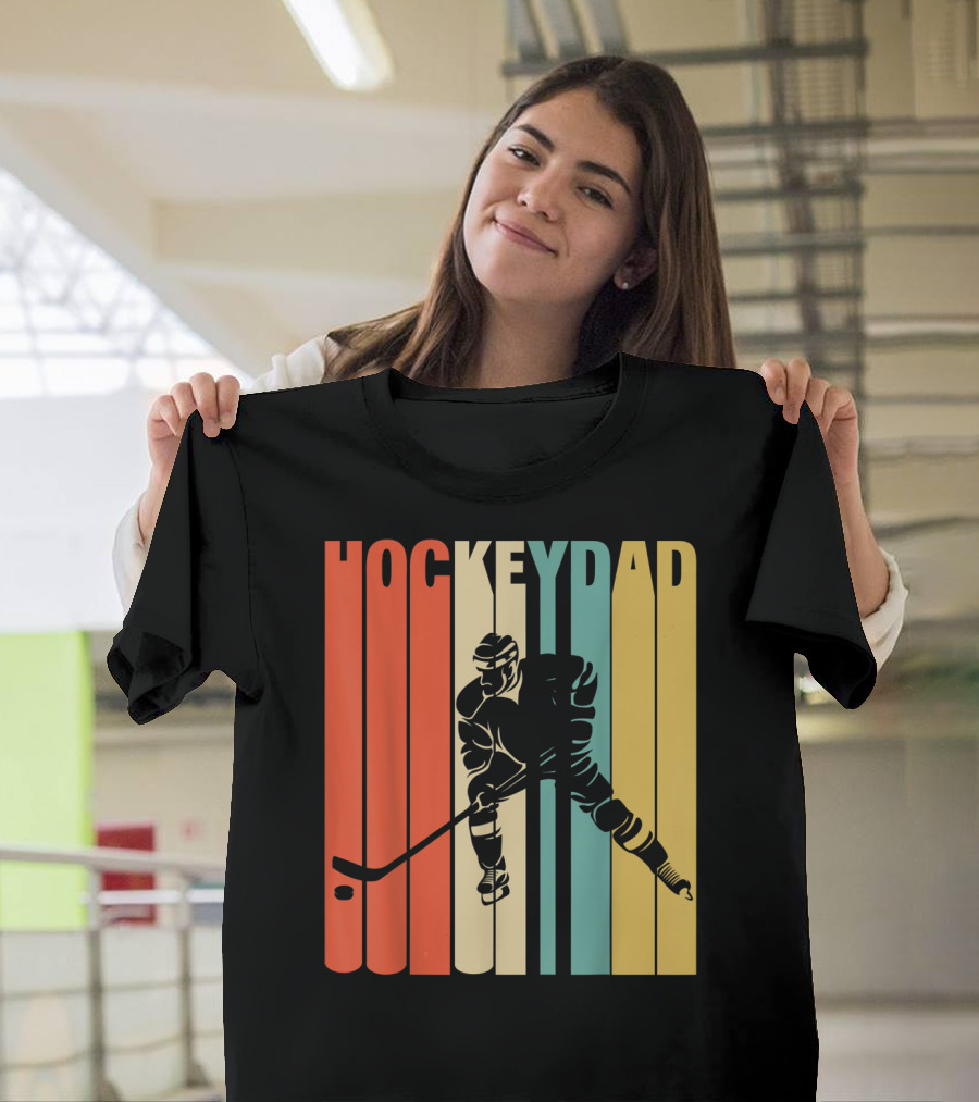 Retro Style Hockey Dad Vintage Athlete T-Shirt