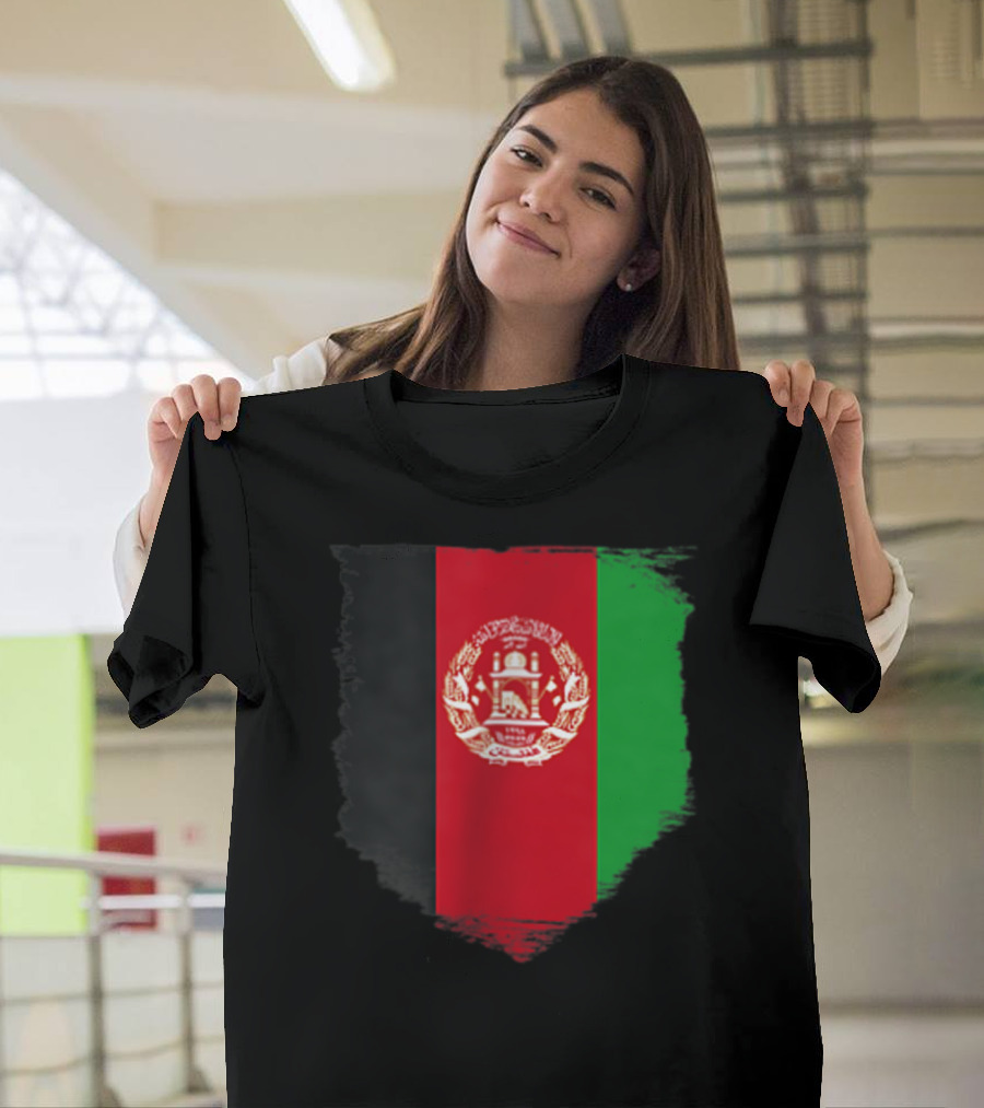 Afghanistan Pocket Afghan Flag Emblem T-Shirt