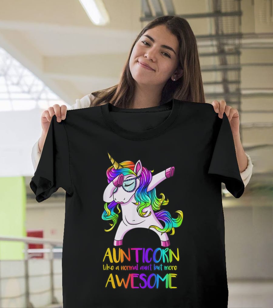 Aunticorn Like A Normal Aunt But More Awesome Unicorn Dab Dance T-Shirt