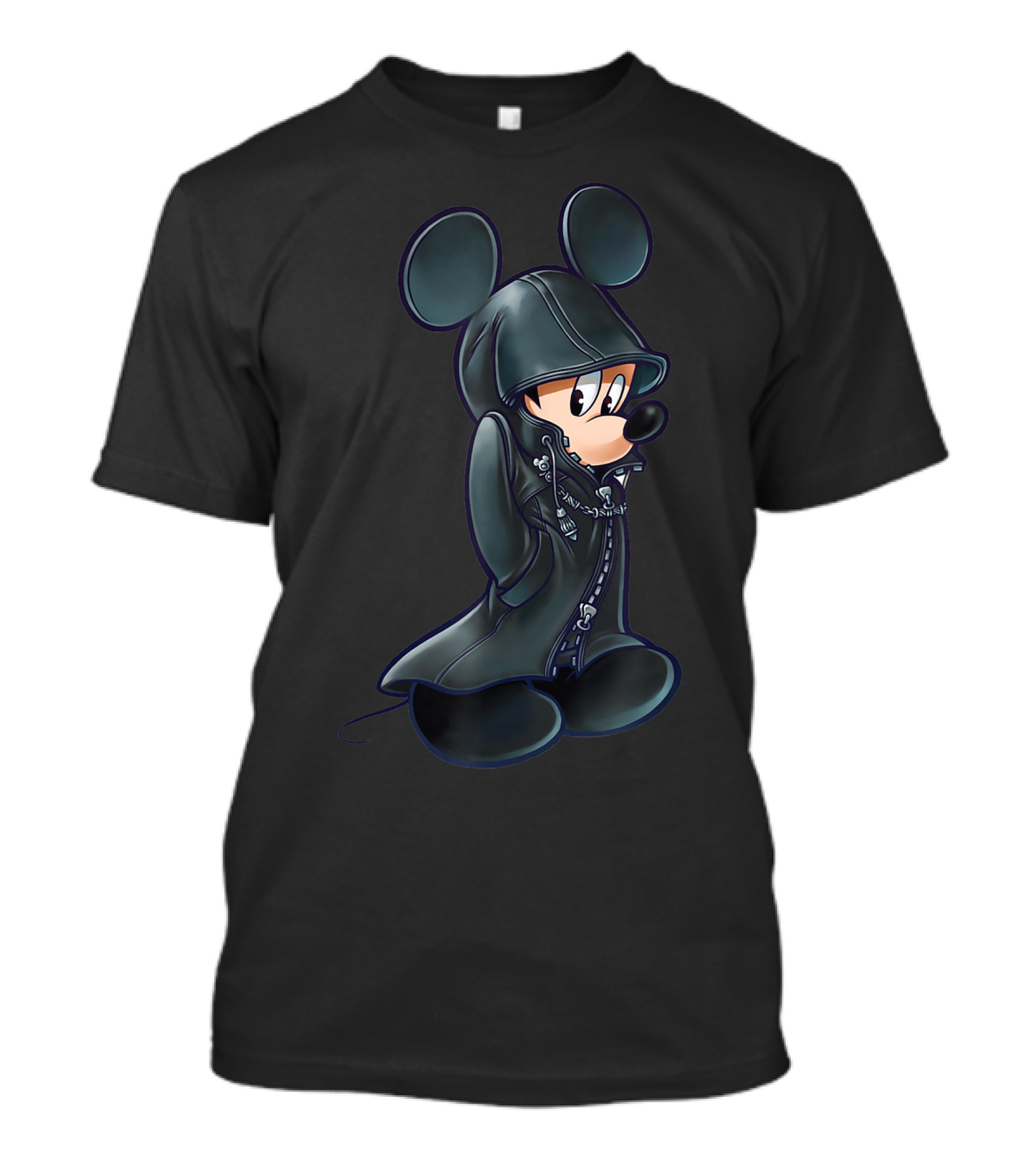 Disney Kingdom Hearts King Mickey Black Hooded Coat T-Shirt