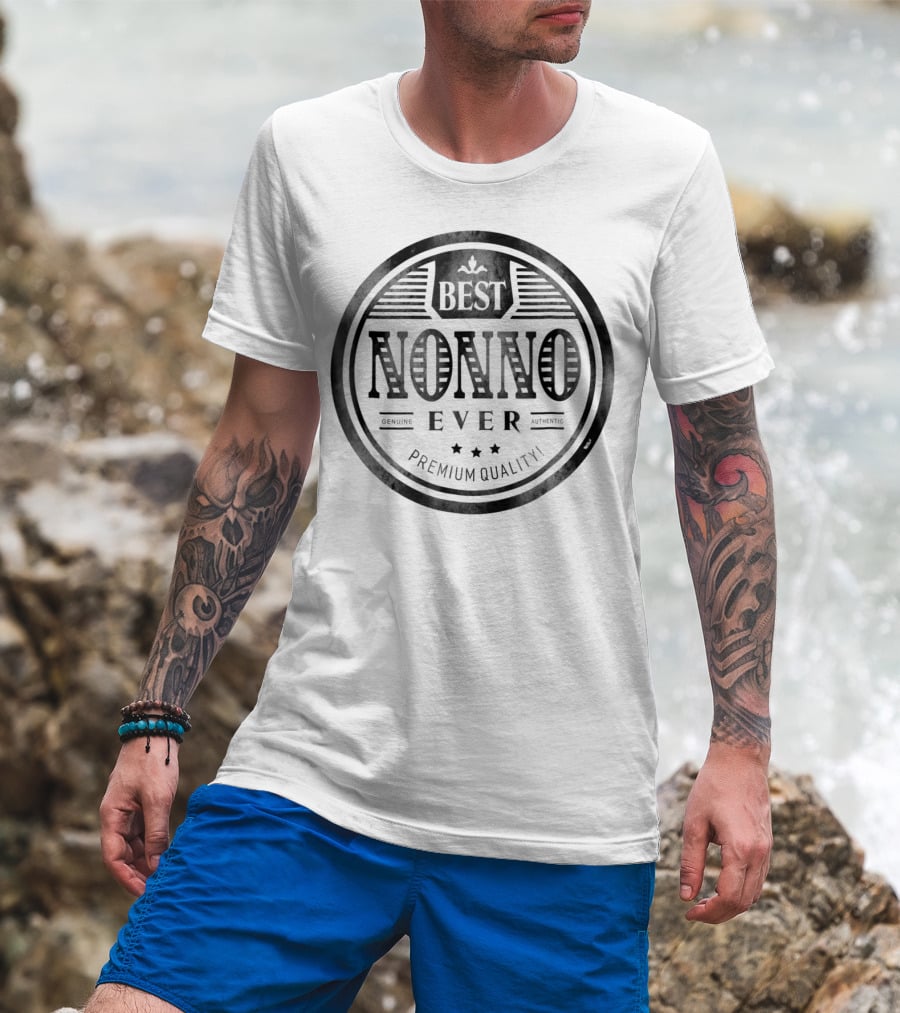 Family Father's Day Best Nonno Ever Grandfather Premium Quality T-Shirt