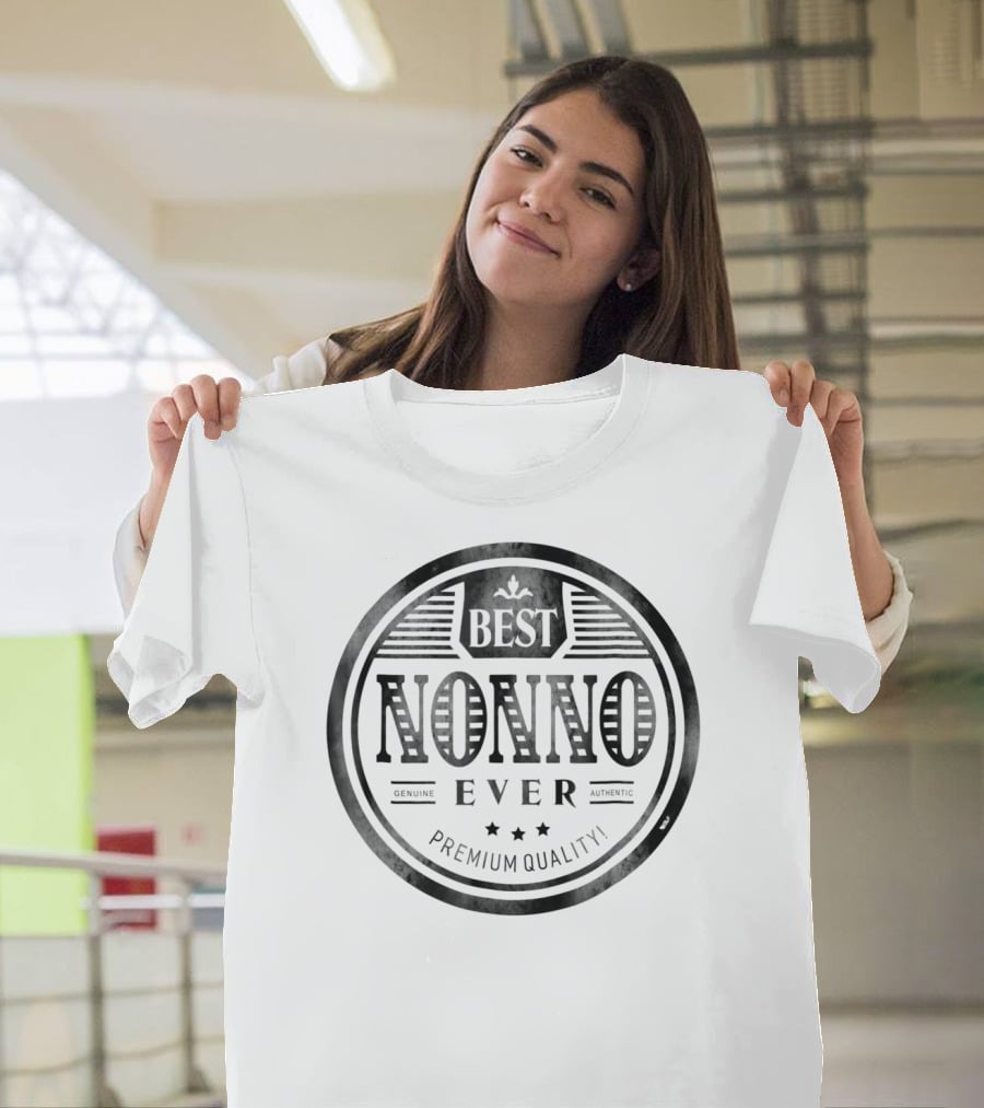 Family Father's Day Best Nonno Ever Grandfather Premium Quality T-Shirt