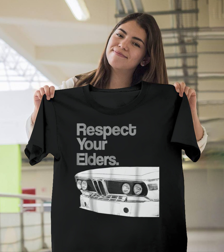 Respect Your Elders Vintage Euro Car Front Grille T-Shirt
