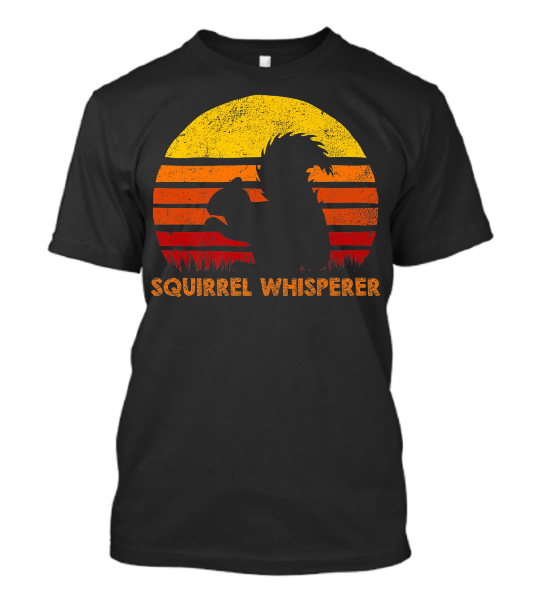 Squirrel Whisperer Sunset Retro T-Shirt