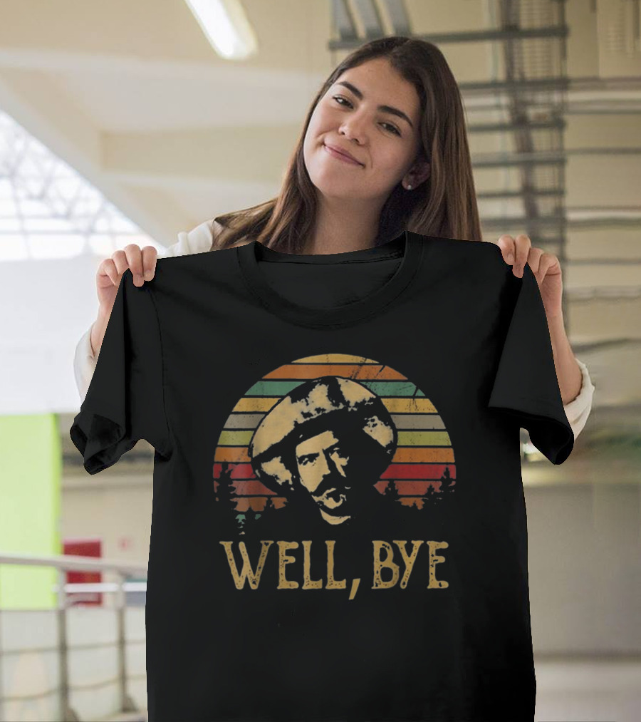 Well Bye Vintage Cowboy Retro Sunset T-Shirt