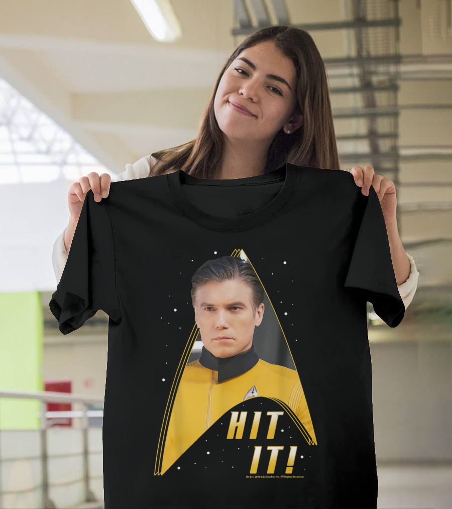 Star Trek Discovery Captain Pike Hit It Starfleet Delta Badge T-Shirt