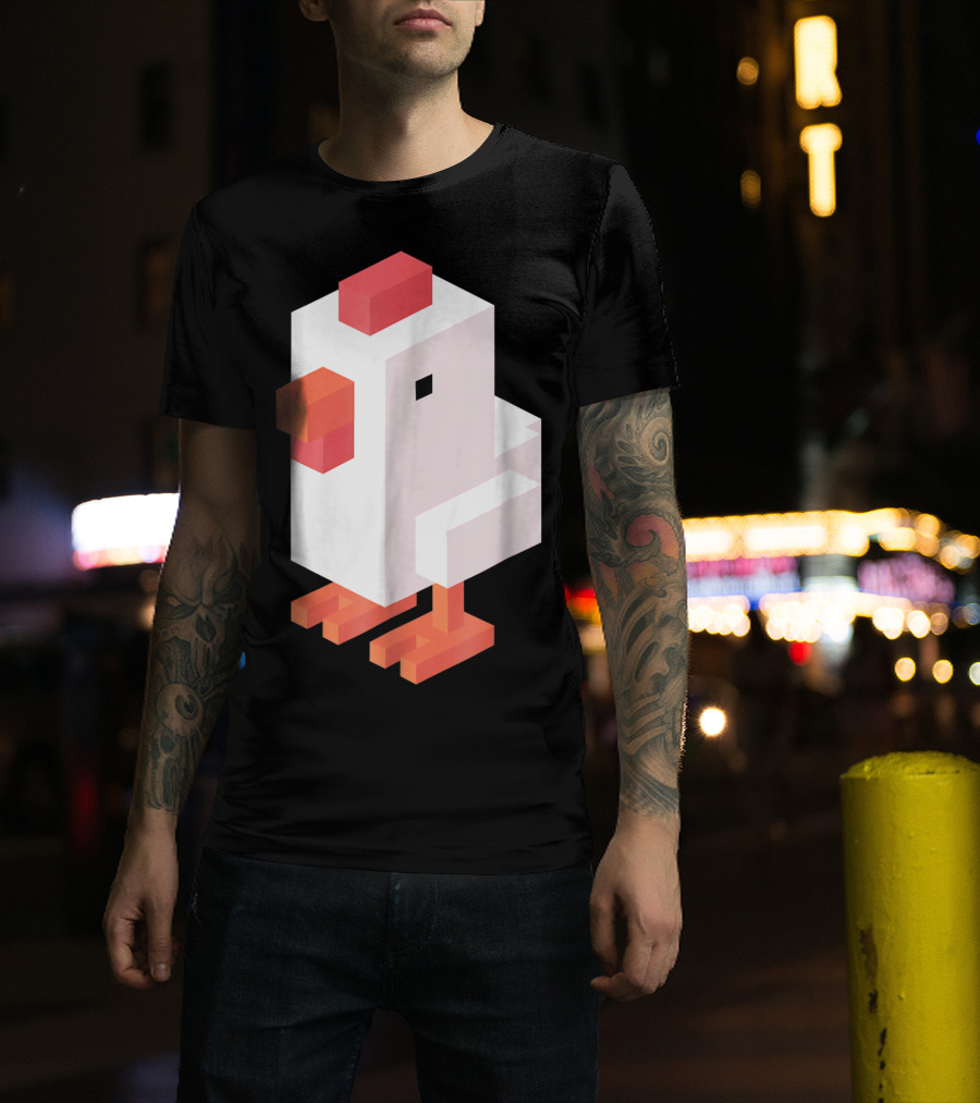 Crossy Road Chicken Pixel Art Game Character T-Shirt