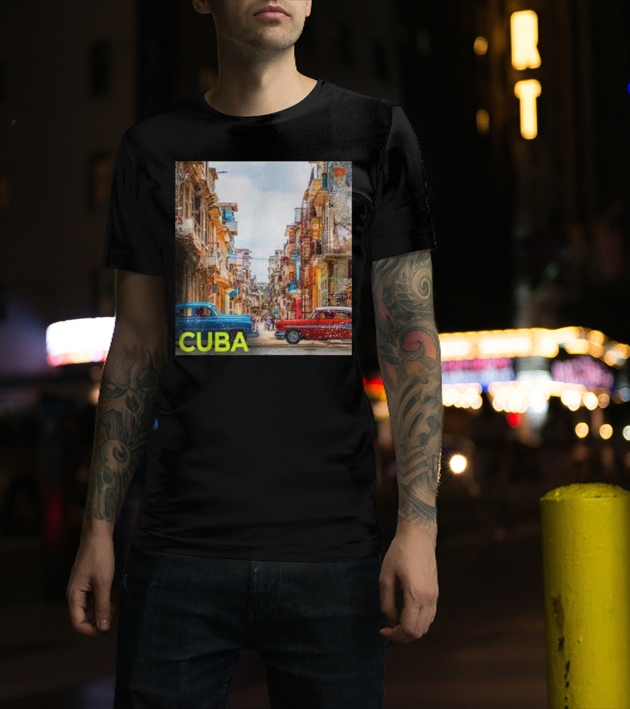 Cuba Classic Car Streets T-Shirt