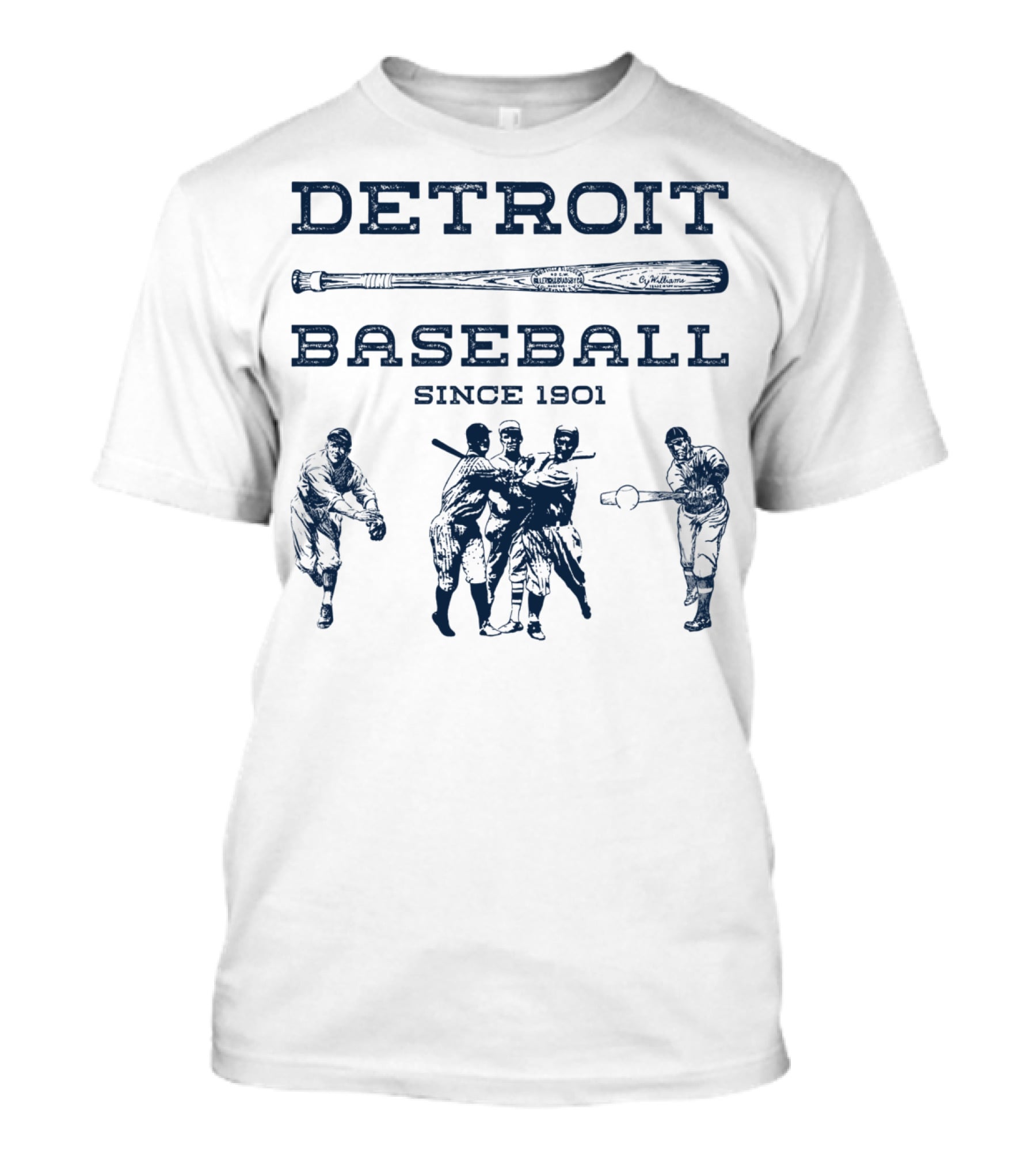Detroit Baseball Since 1901 Classic Michigan Bengal Tiger T-Shirt