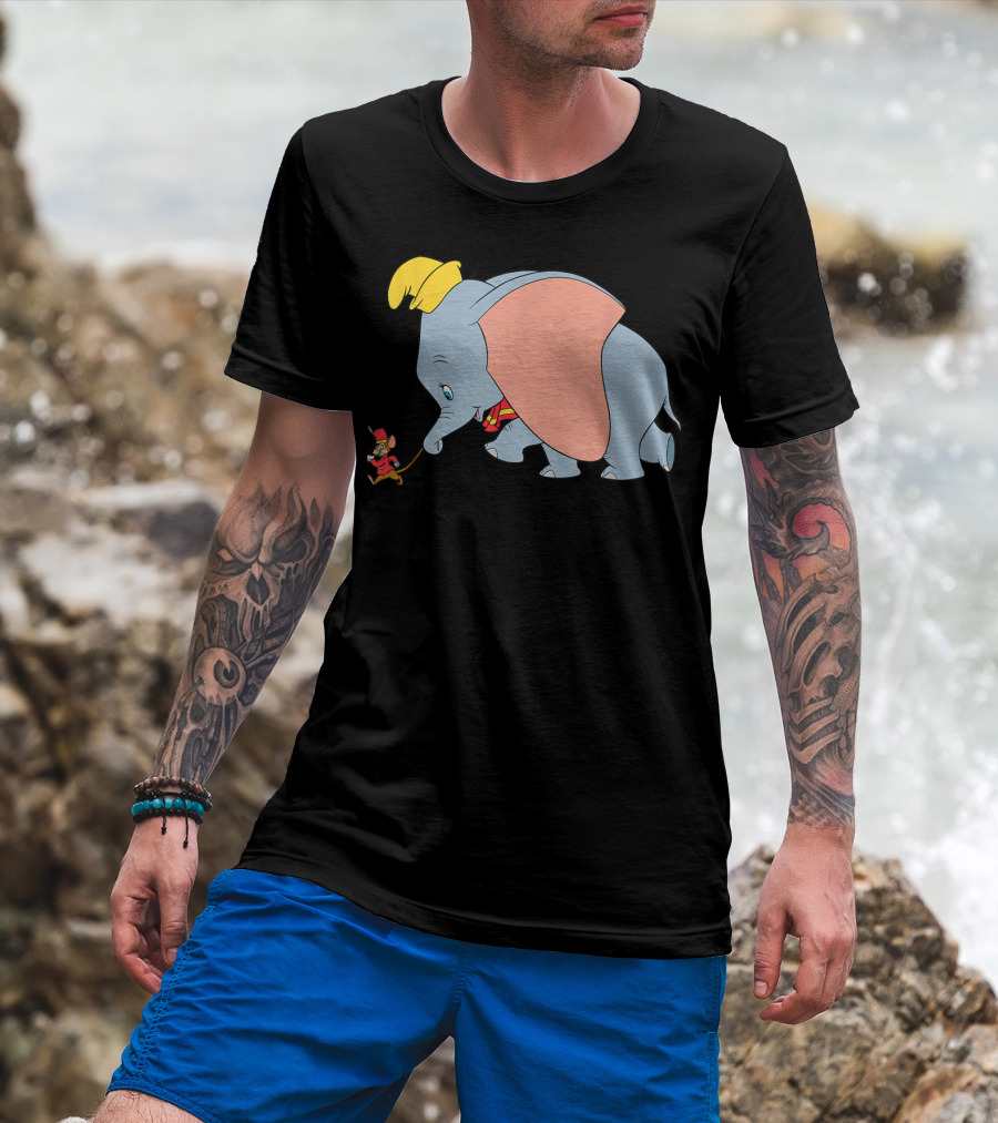 Disney Classic Dumbo Timothy Q Mouse Vintage Style Iconic Characters T-Shirt
