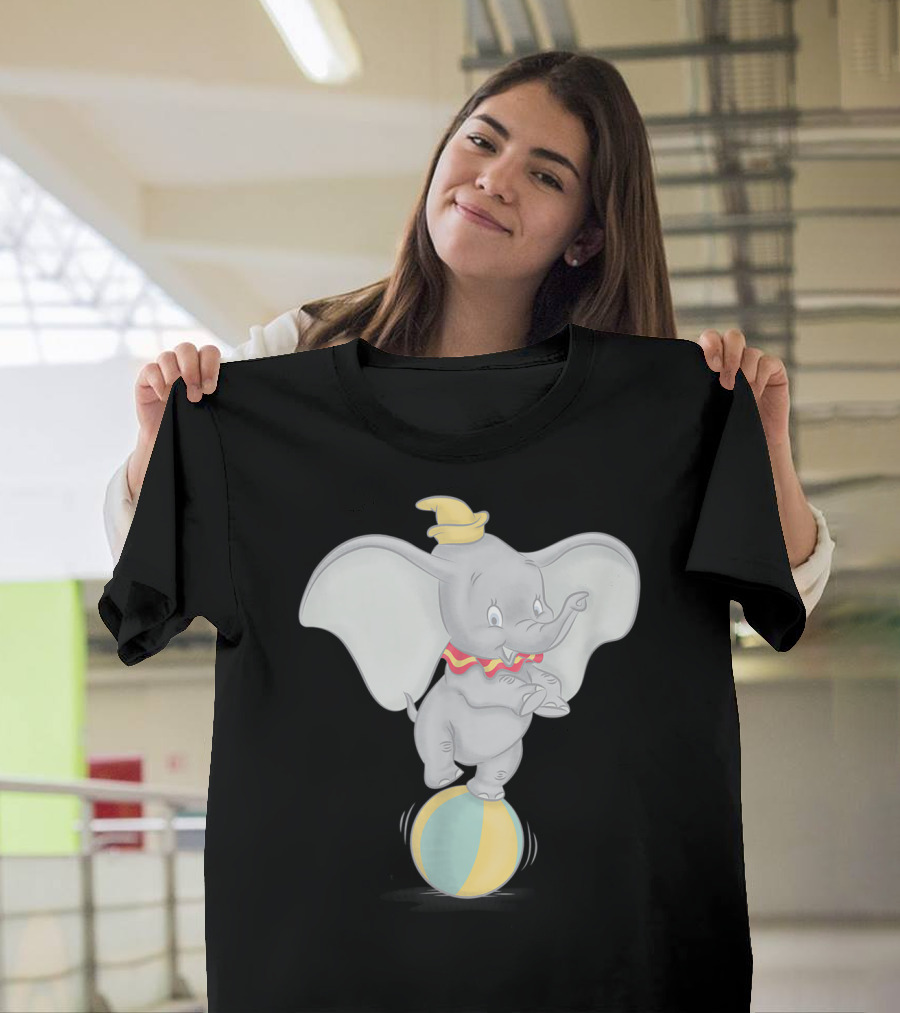 Disney Dumbo Balancing on Ball Watercolor T-Shirt