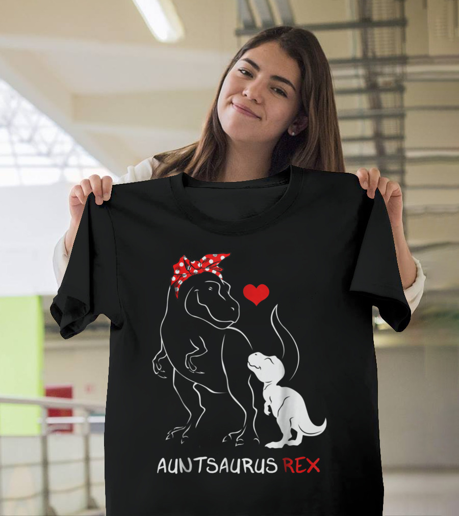 Auntsaurus Rex Dinosaur Family Love T-Shirt