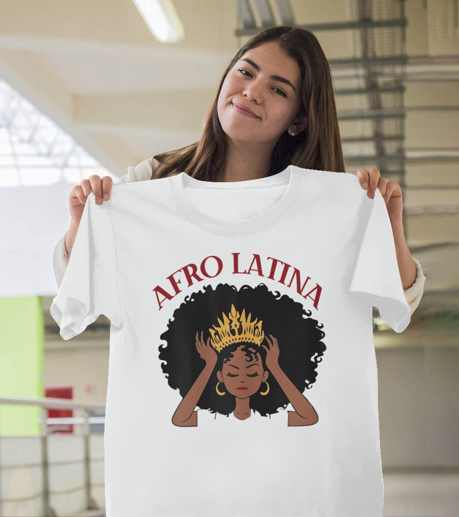 Afro Latina Black Women History Month Crown T-Shirt