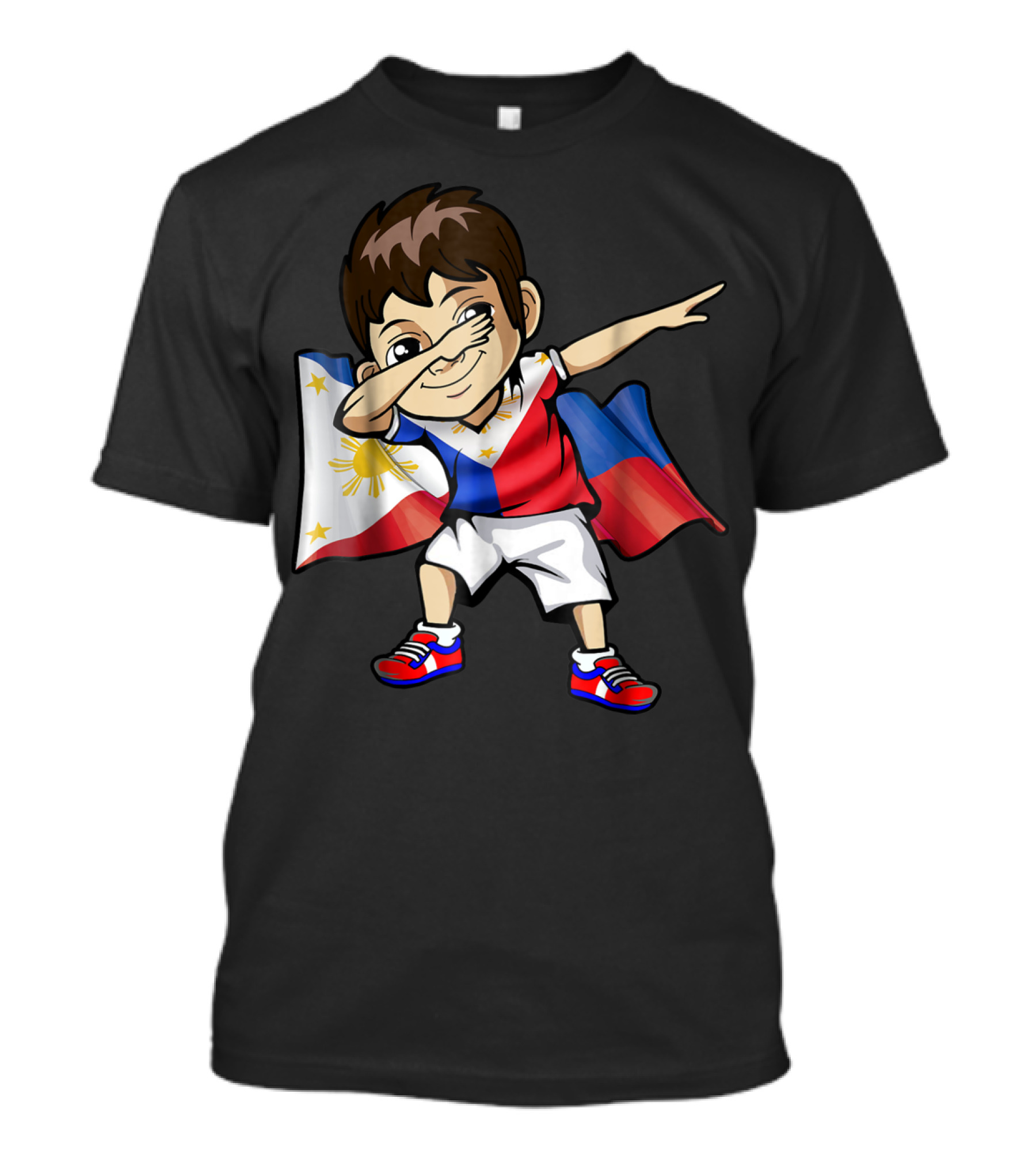 Dabbing Boy Philippine Flag Filipino Meme Jersey T-Shirt