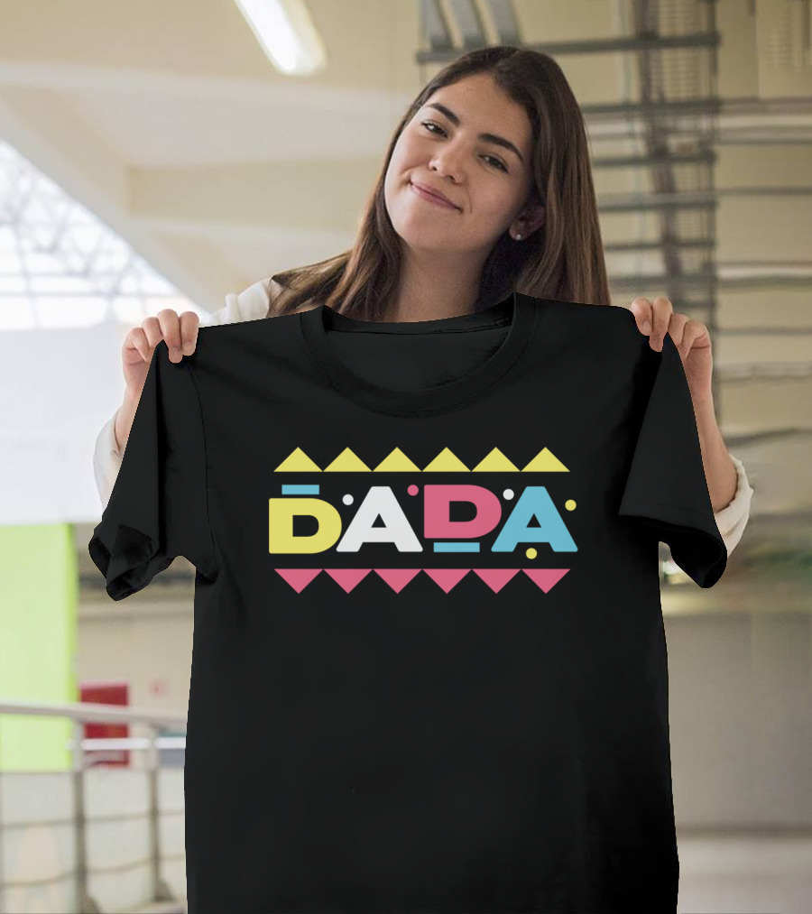Dada Daddy Special From Daughter Colorful Geometric T-Shirt