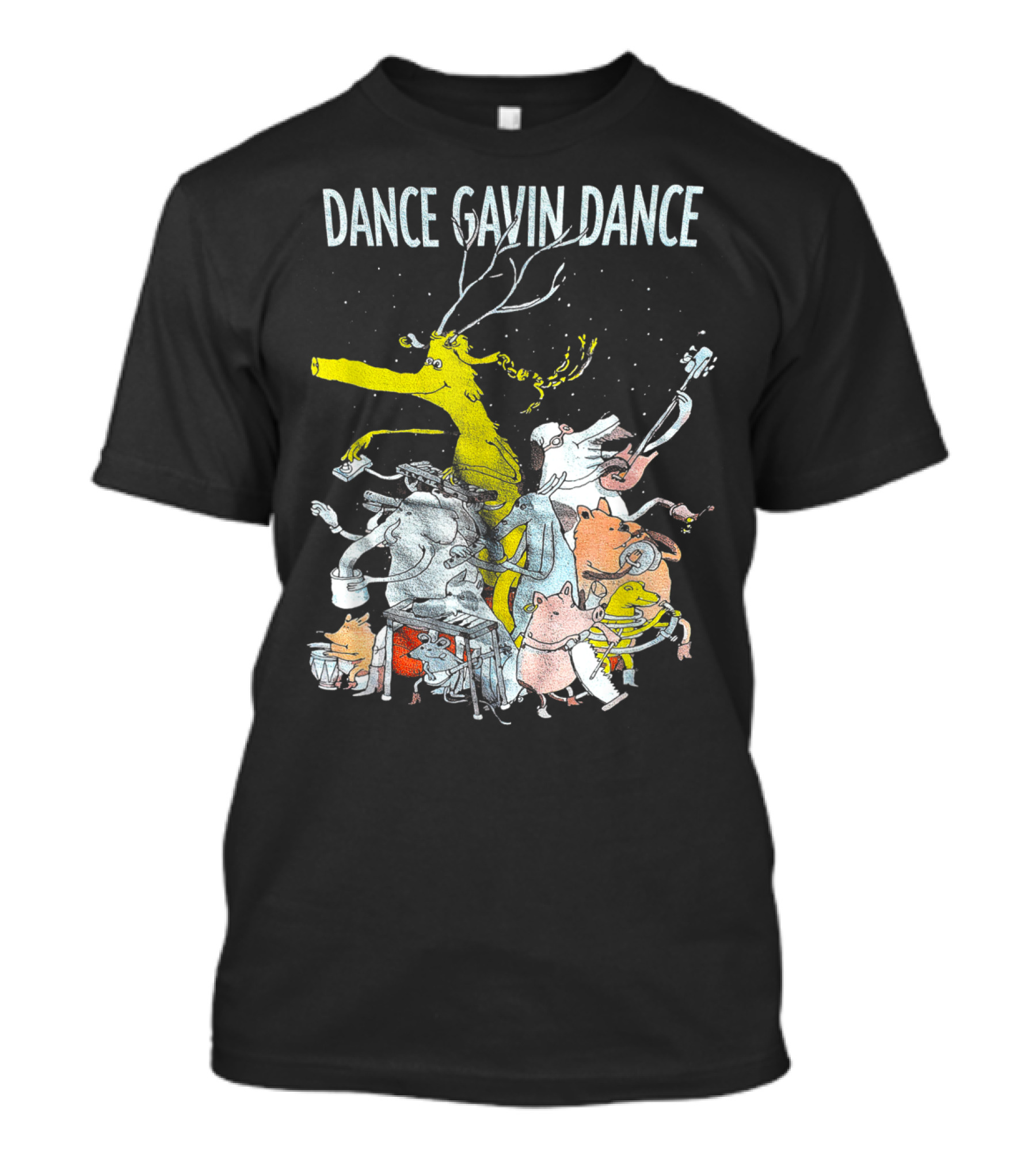 Dance Gavin Dance Animal Band Parade With Yellow Stag T-Shirt