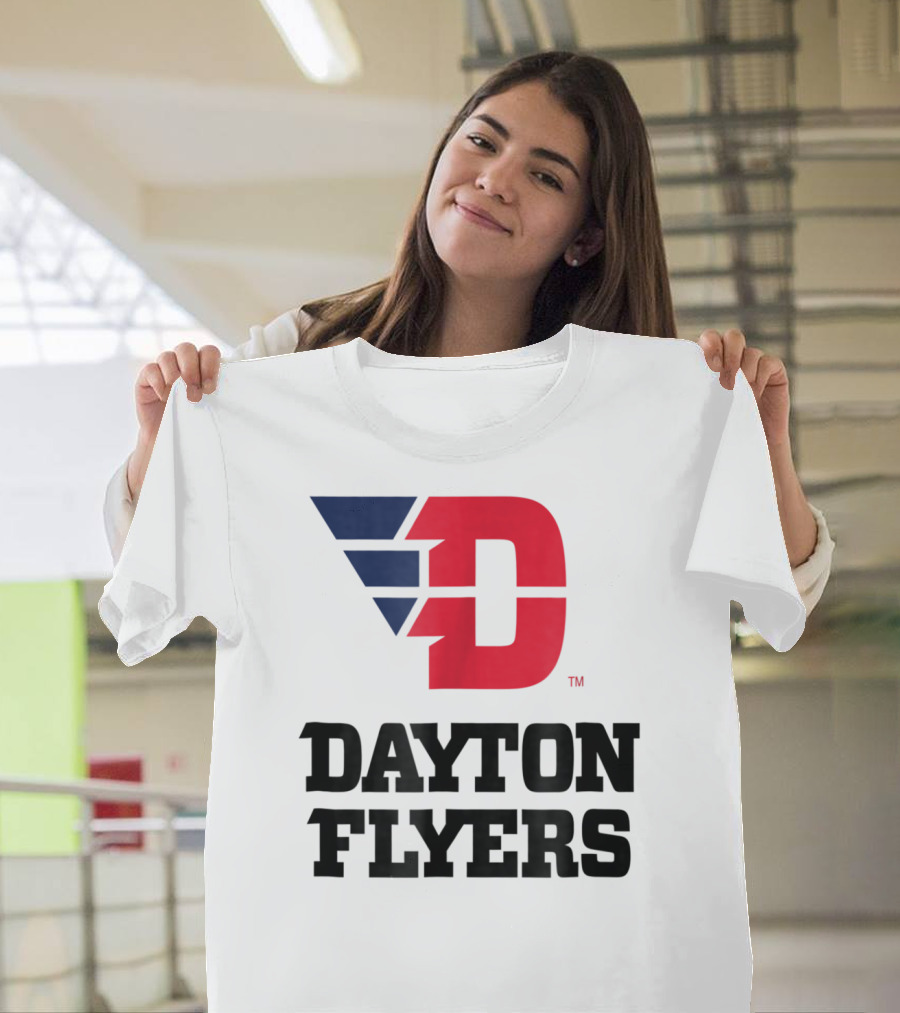 Dayton Flyers Logo University D Red Blue T-Shirt