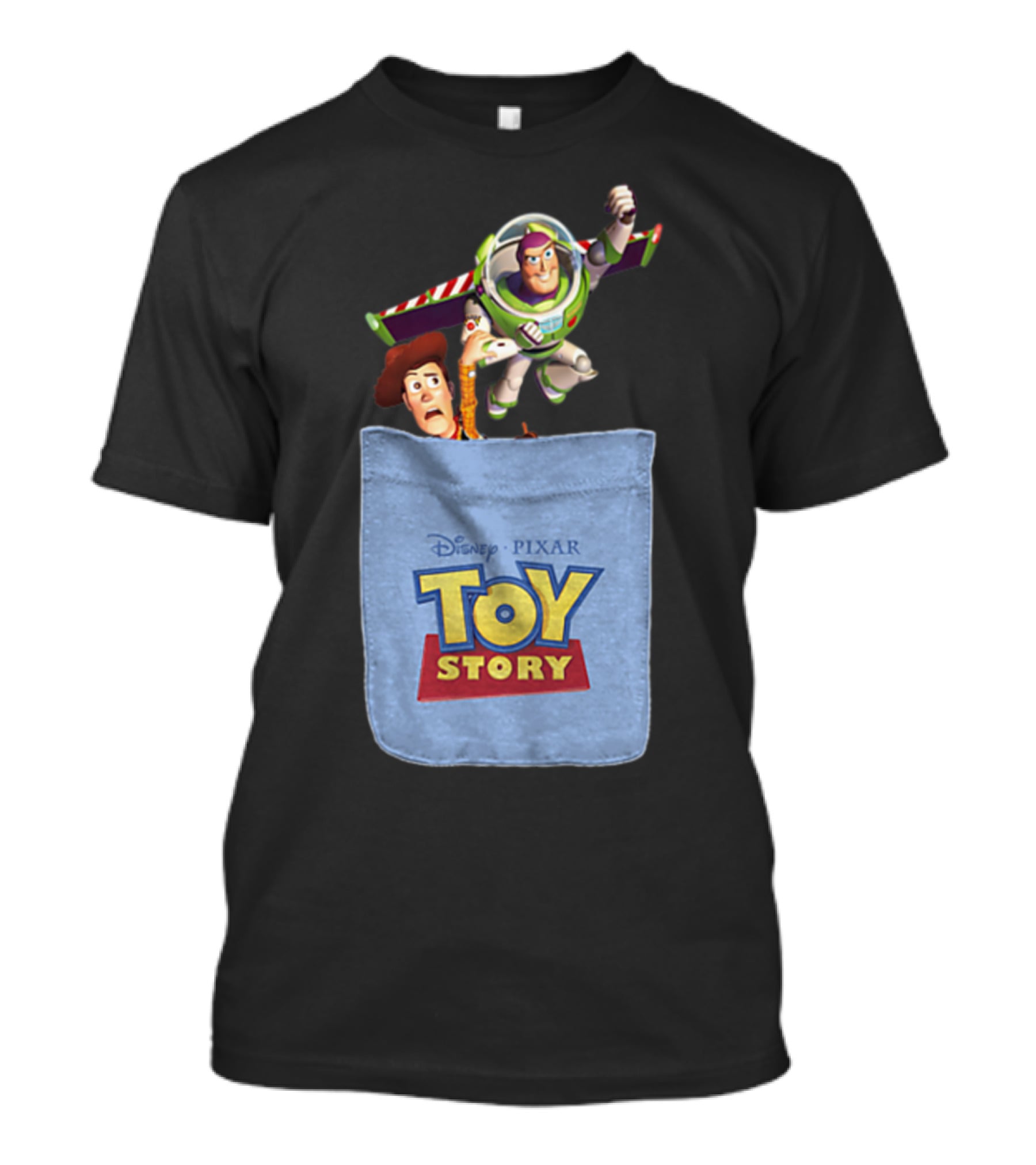 Disney Pixar Toy Story Buzz And Woody Pocket T-Shirt