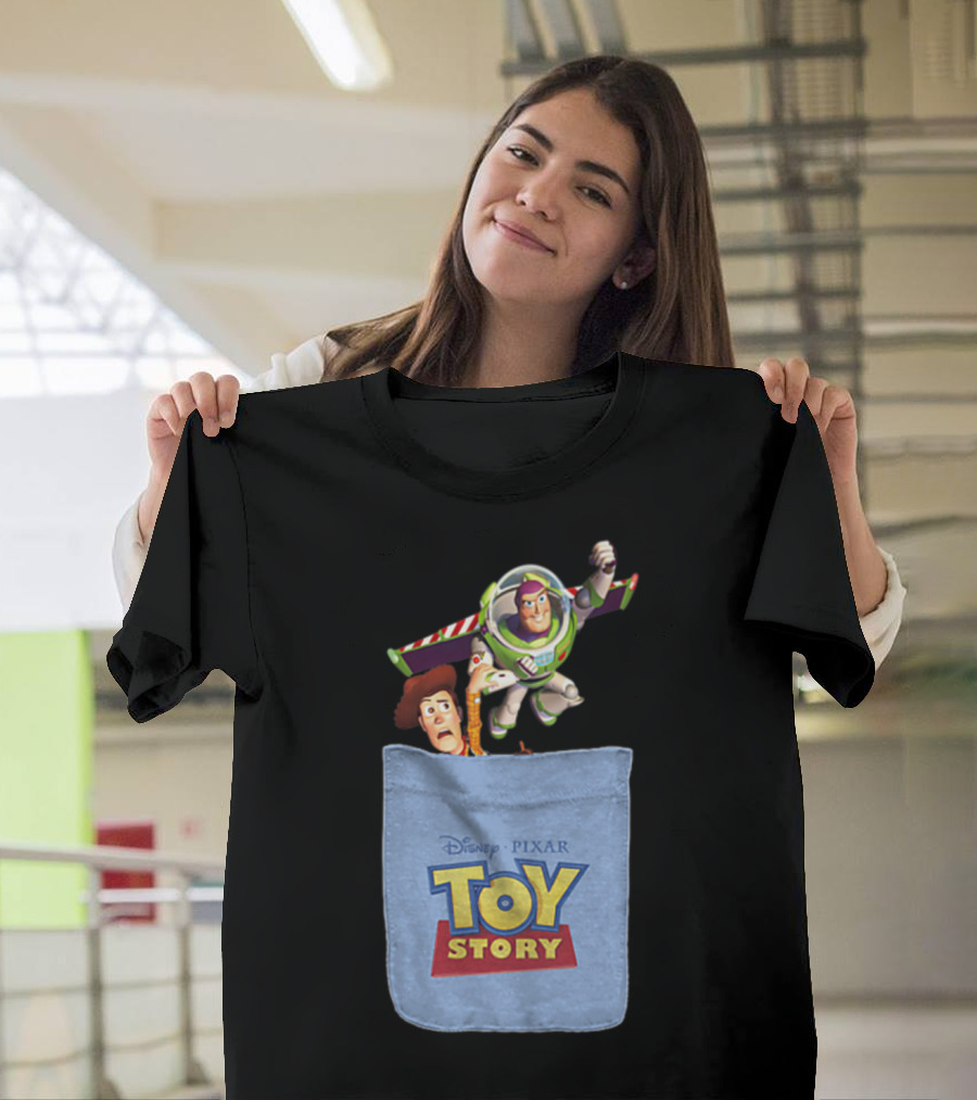 Disney Pixar Toy Story Buzz And Woody Pocket T-Shirt